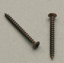 Steel wood screw pozi drive copper finishing