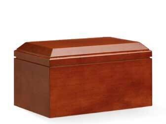 Italian line cinerary urn cherry finishing