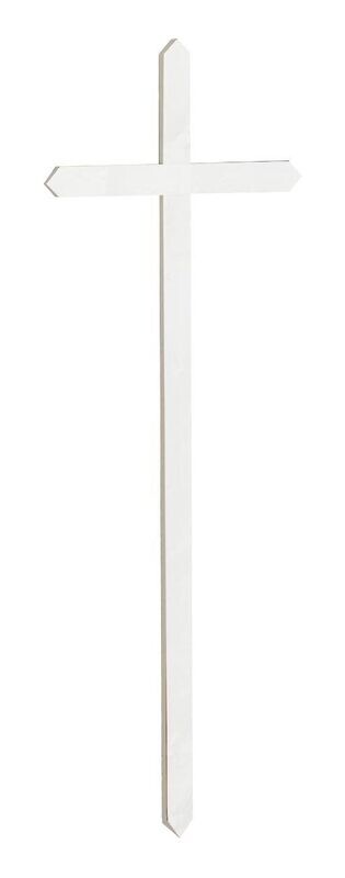Temporary cross white painting finishing 5,2 cm