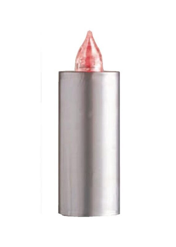 Silver electronic candle