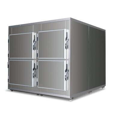 Cold chamber for four bodies - 4 doors with front opening