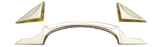 Kea zamak bridge alloy handle polish brass finishing