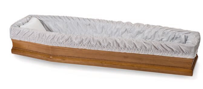 Taffetas sack coffin interior grey "Aurora" model