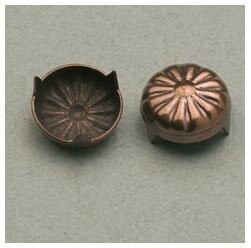 Steel screw cover "Daisy" copper finishing