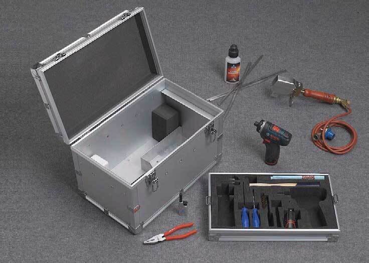 Case for rechargeable bottle with welder -CEAS515 with screwdriver