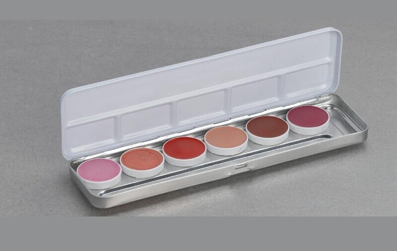 Palette with 6 lipsticks