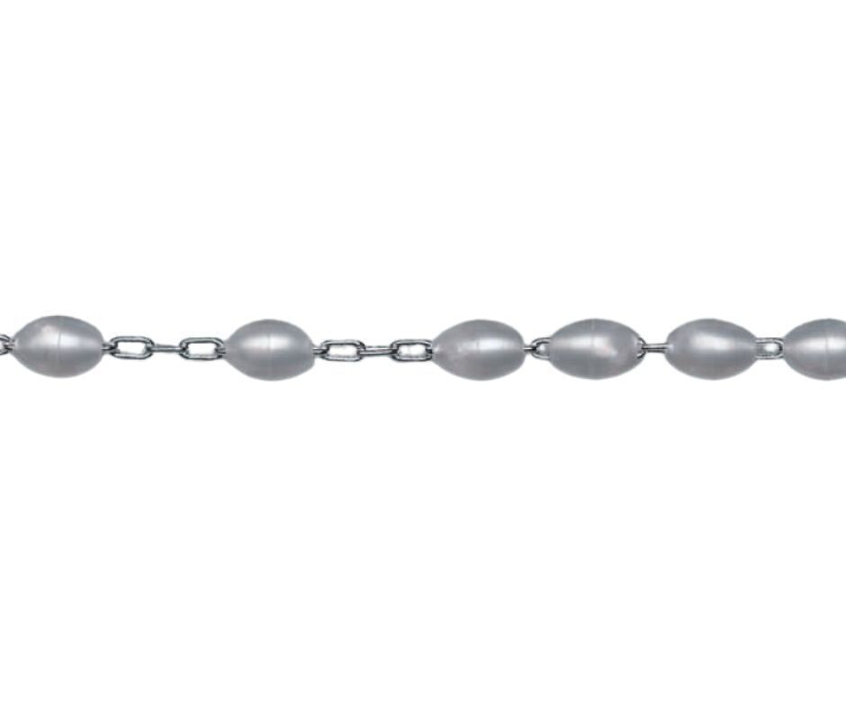 Plastic rosaries with silver details, Colour: White