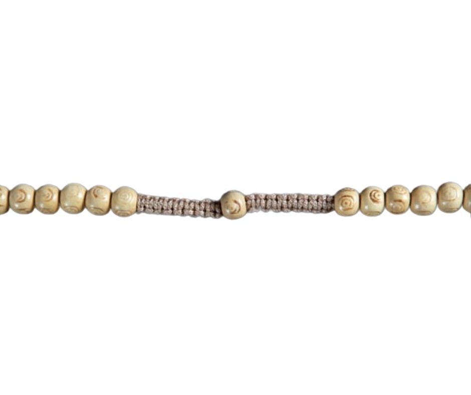 Franciscan rosary in white natural wood