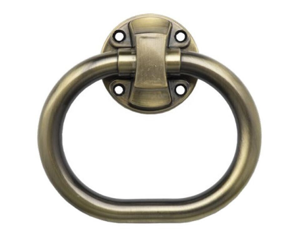 Omicron zamak ring alloy handle vintage brass finishing