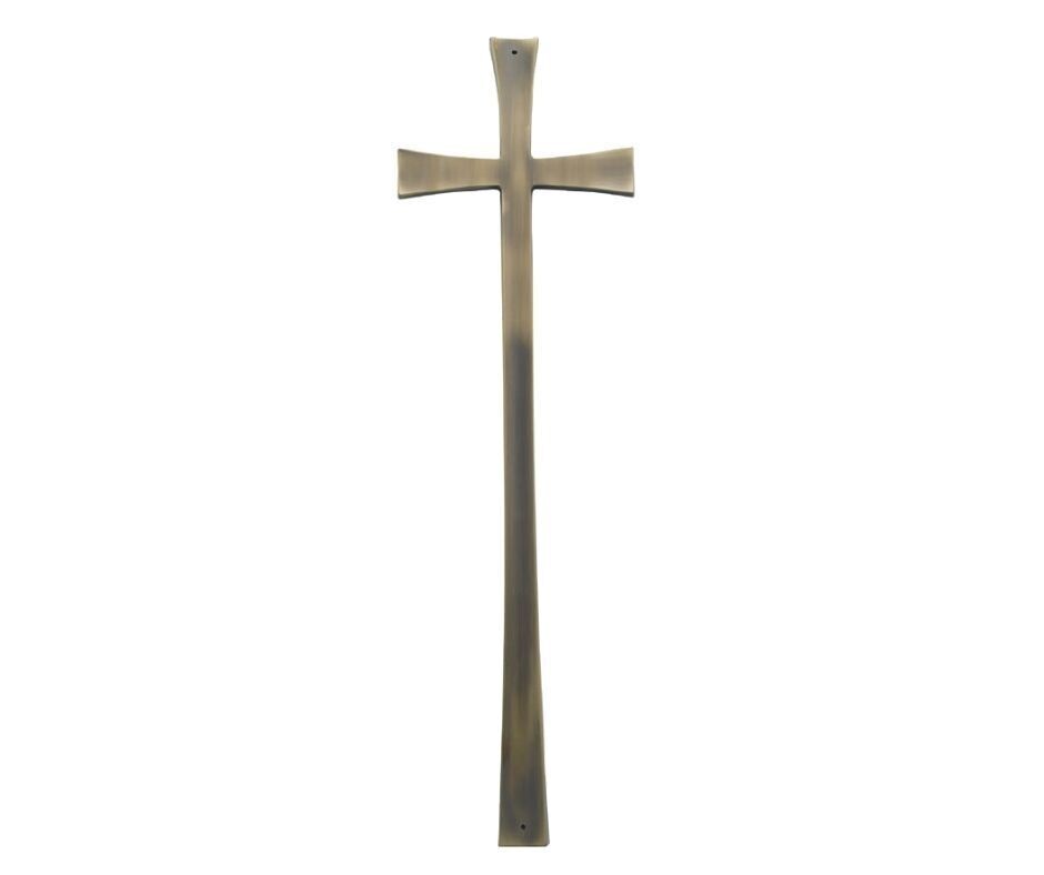 Cross for coffin in zamak alloy series 319 vintage brass finishing