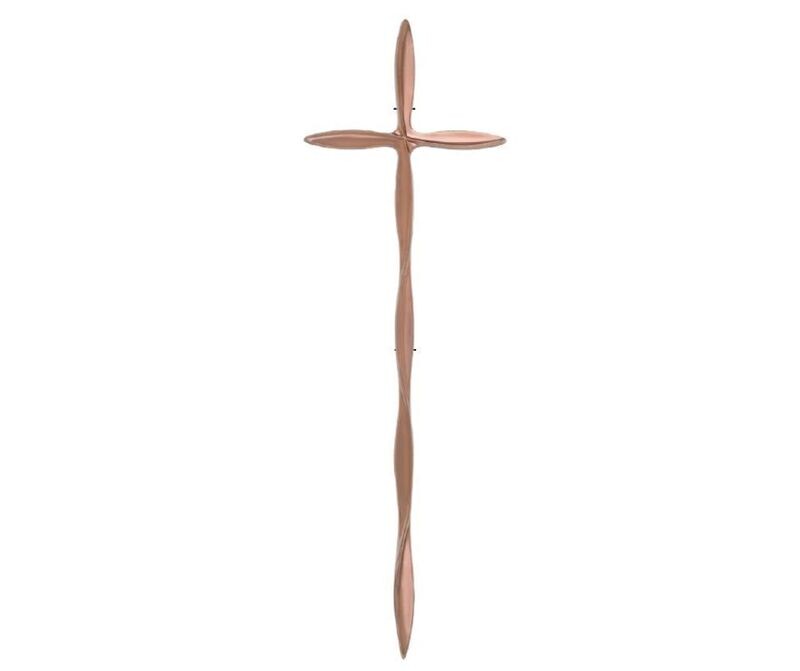 Cross for coffin in zamak alloy series 501 vintage copper finishing