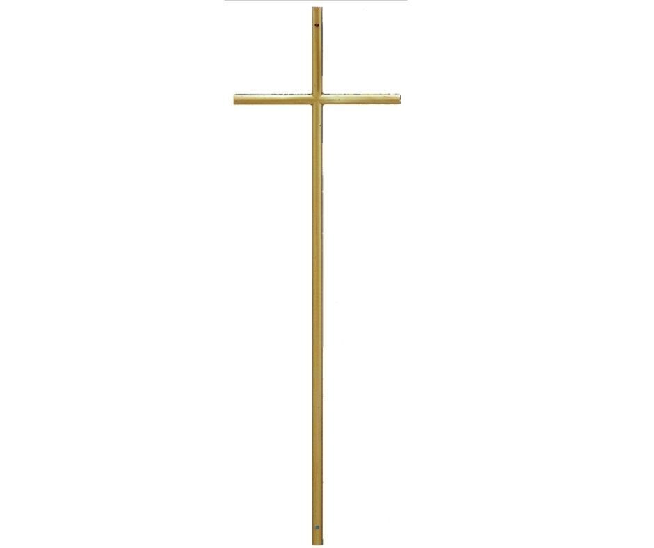 Cross for coffin in zamak alloy series 306 vintage brass finishing