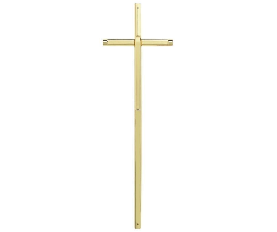Cross for coffin in zamak alloy series 316 polish brass finishing