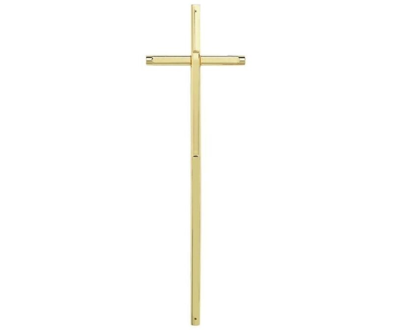Cross for coffin in zamak alloy series 316 polish brass finishing
