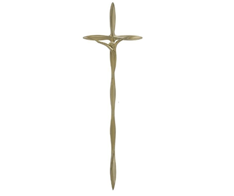 Cross for coffin in zamak alloy series 551 vintage brass finishing