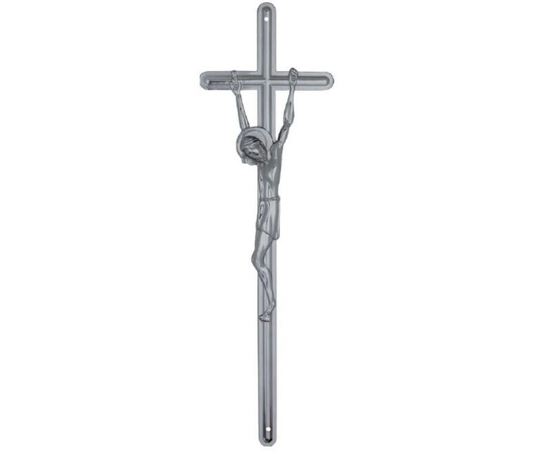 Cross for coffin in zamak alloy series 335 nickel finishing