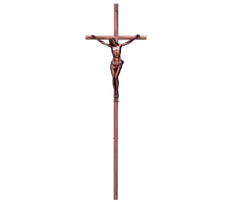 Cross for coffin in zamak alloy series 338 vintage copper finishing