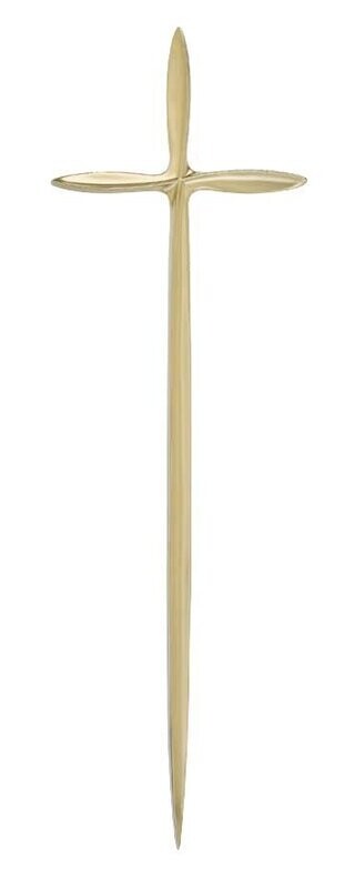 Cross for coffin in zamak alloy series 325 polish brass finishing