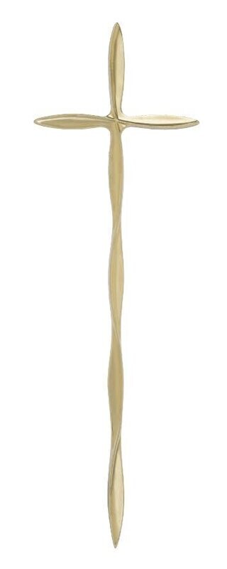 Cross for coffin in zamak alloy series 501 polish brass finishing