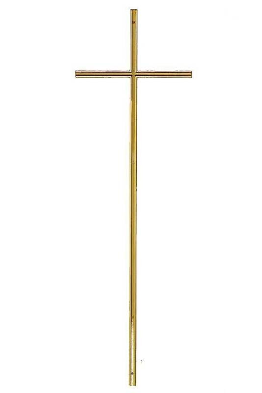 Cross for coffin in zamak alloy series 306 polish brass finishing