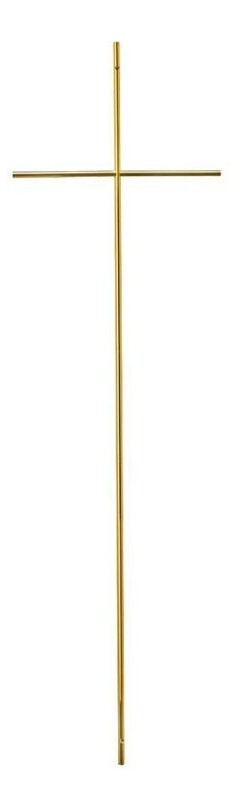 Cross for coffin in brass full round section 6 mm
