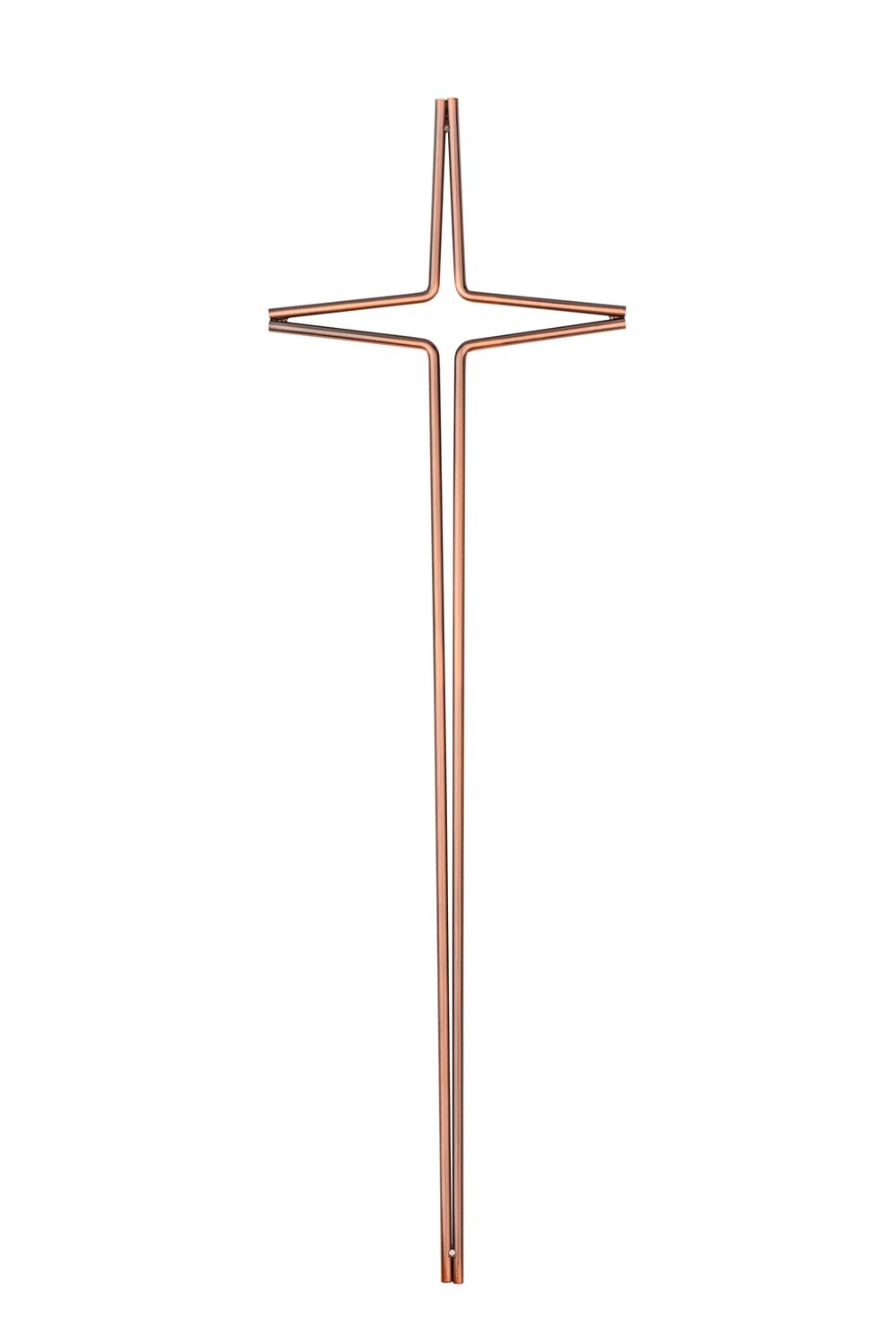 Cross for coffin in steel series 555 vintage copper finishing