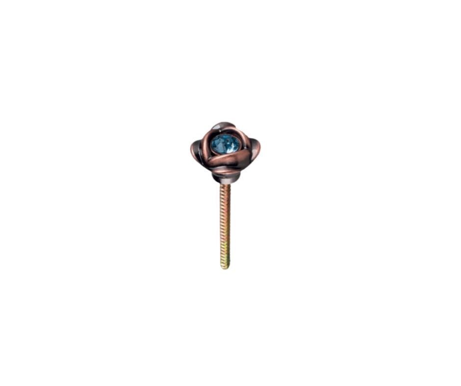 Decoration roses with strass vintage copper finishing