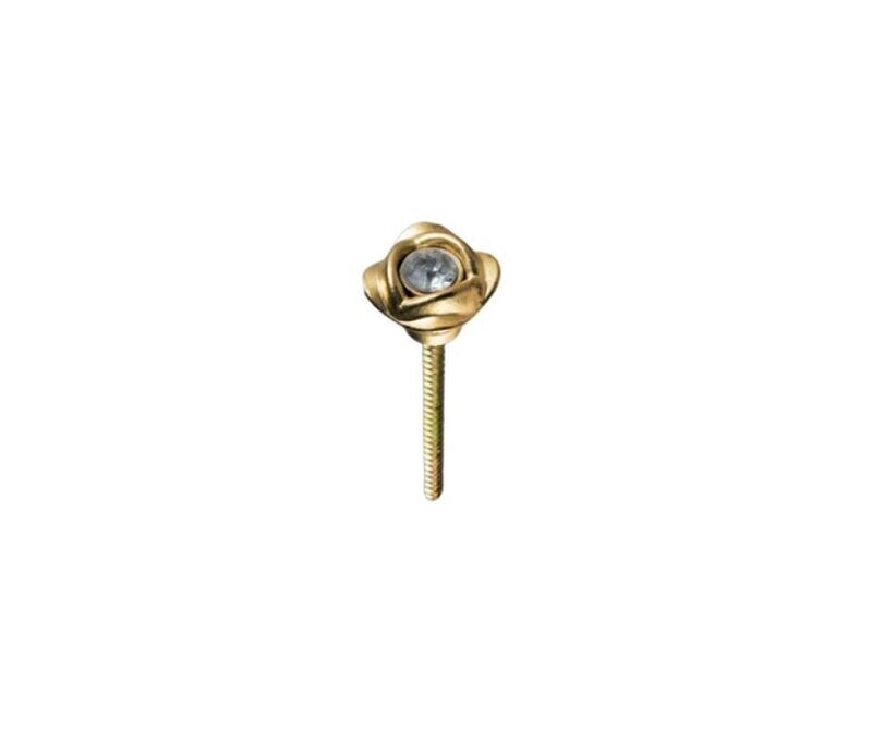 Decoration roses with strass polish brass finishing