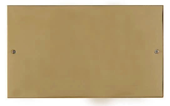 Brass flat rectangular plaque
