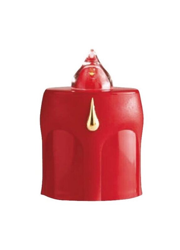 Red electronic candle with drop