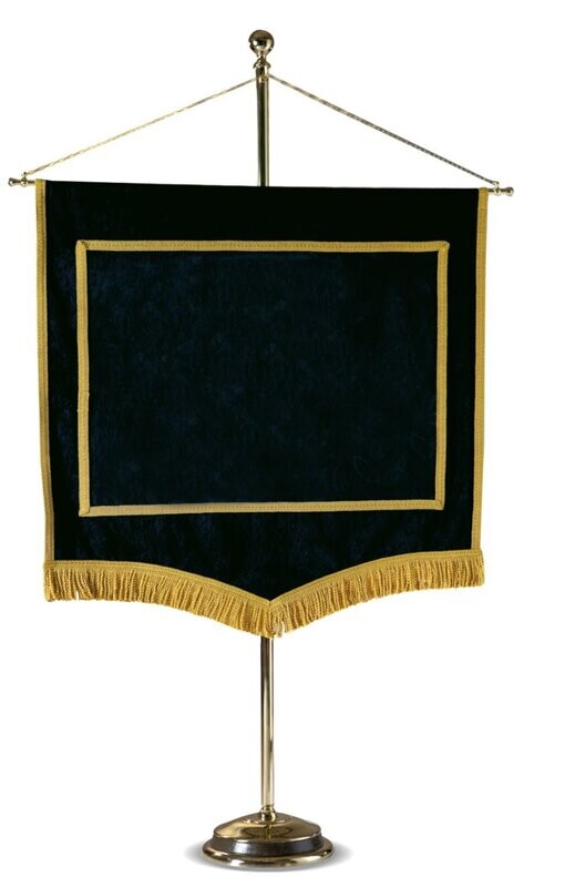 Blue alcantara stendard for poster 50x70