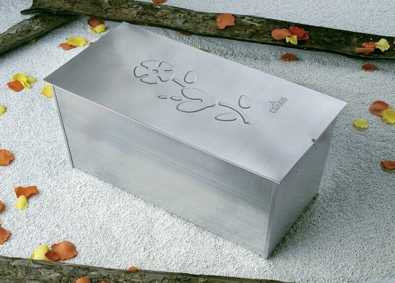 Cone shaped charnel house box with flower cover