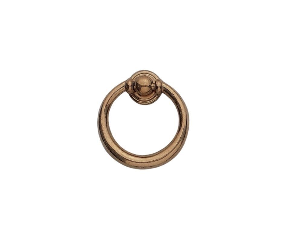 Zamak alloy cover lifting ring vintage brass finishing