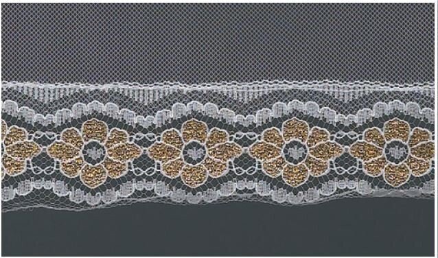 ​Rectangular corpse covering veil with gold lace