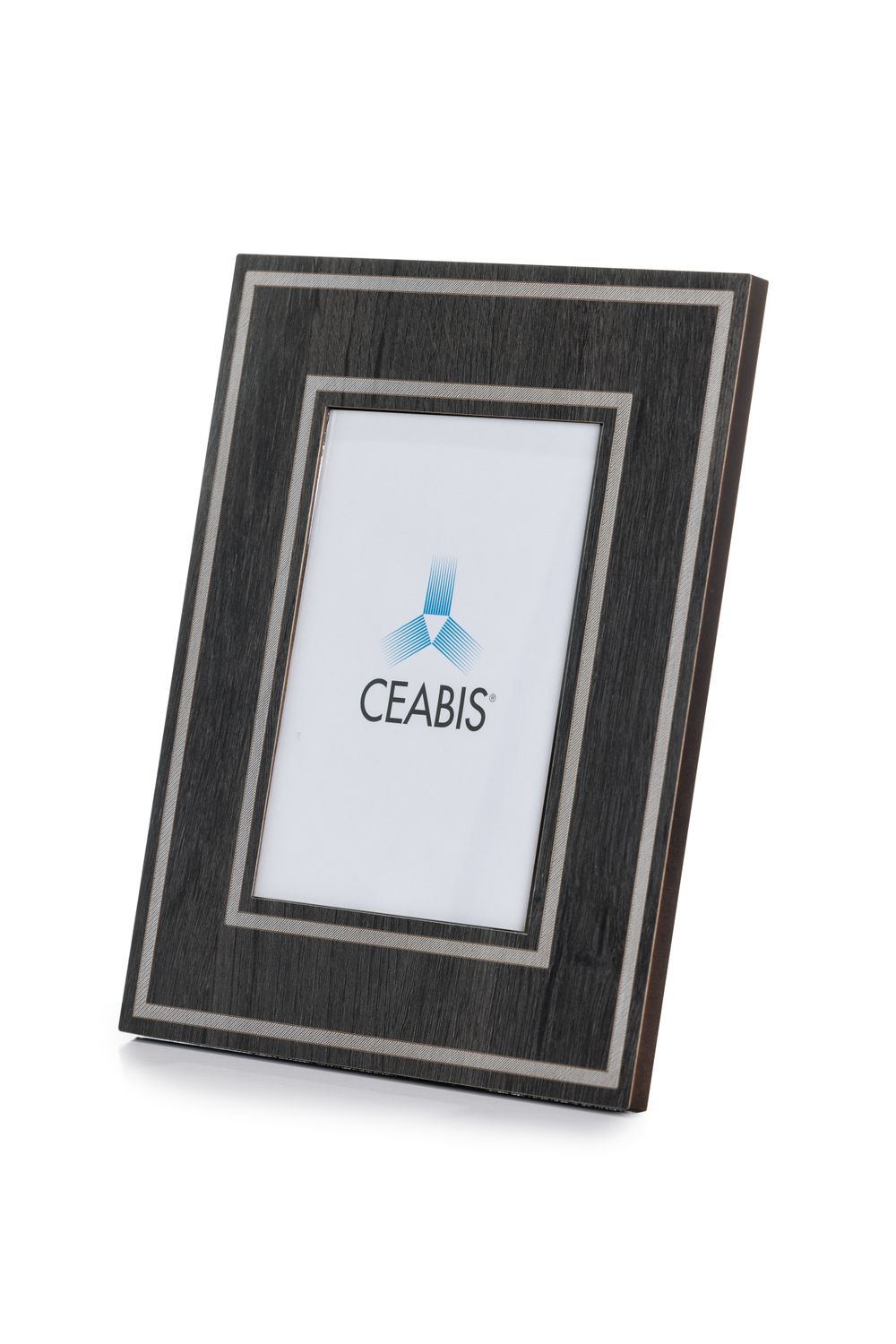 Wooden frame with double edge - anthracite finishing