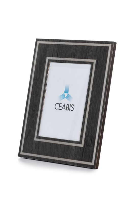 Wooden frame with double edge - anthracite finishing