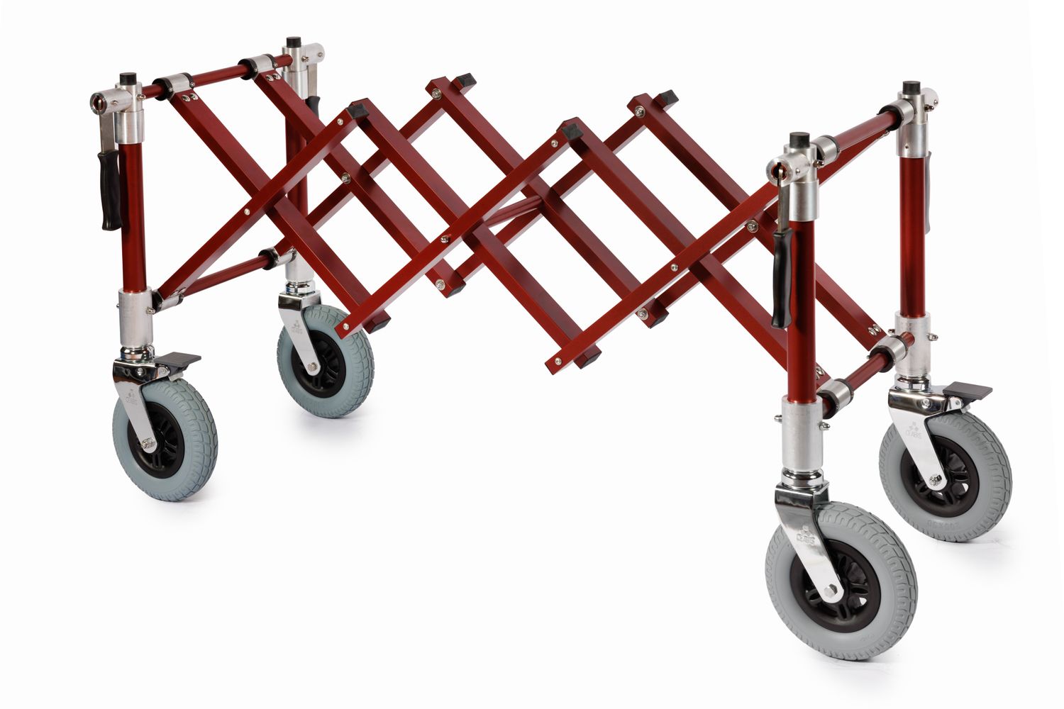 Extendible coffin trolley - burgundy