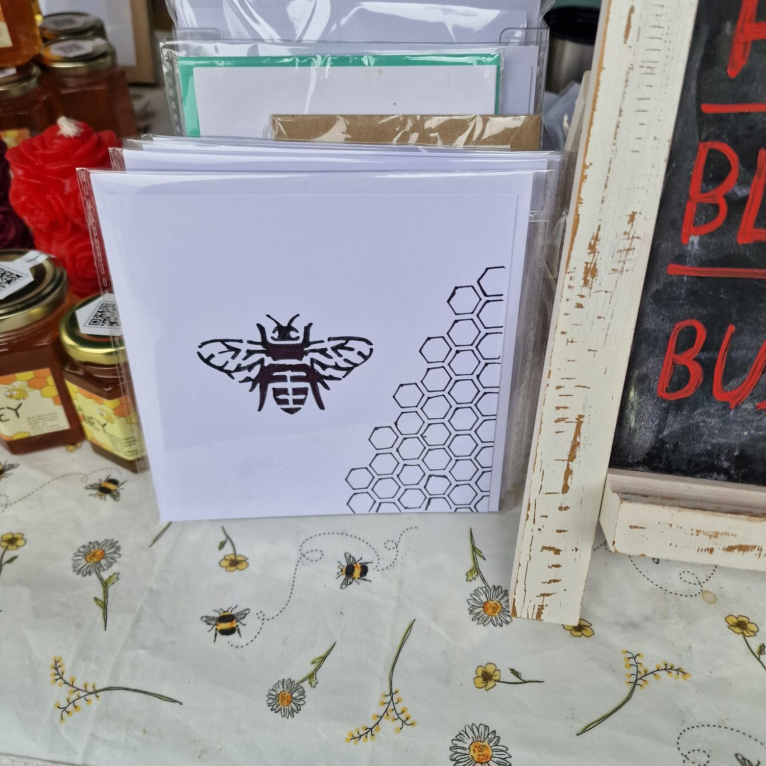 Blank black and white card