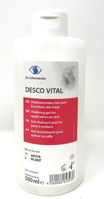 Desco Vital 500ml
Vitalisierendes Gel zum Einreiben der Haut