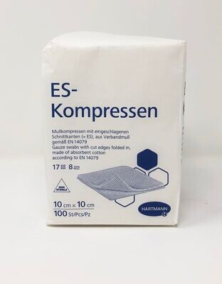 Hartmann ES-Kompressen unsteril 8f 10x10cm (Inhalt: 100 Stück)