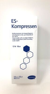 Hartmann ES-Kompressen unsteril 16f 7,5x7,5cm (Inhalt: 100 Stück)