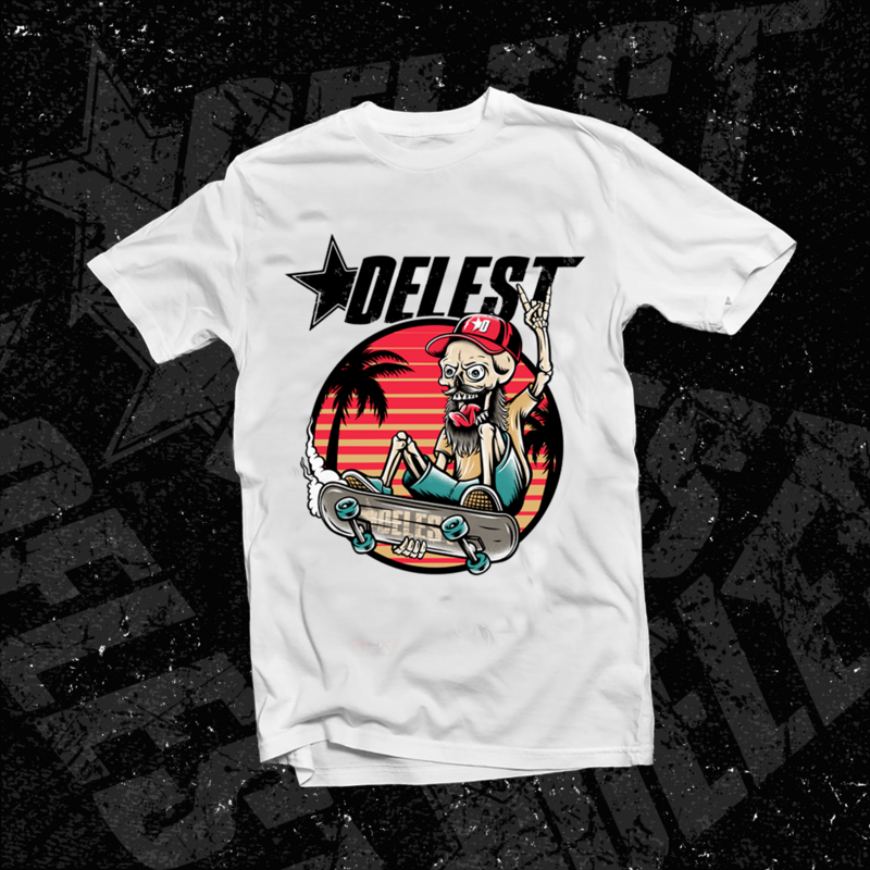CAMISETA MANGA CORTA BLANCA GIZMO SKATE