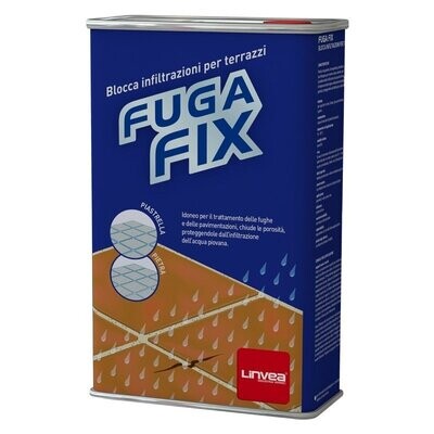 Finitura trasparente idrorepellente. Fuga Fix.