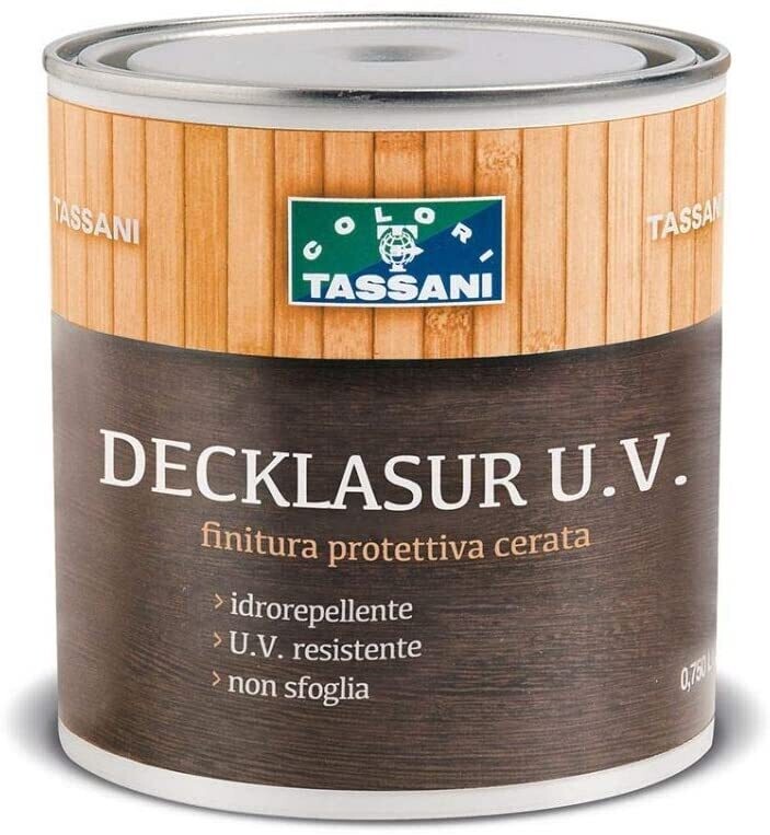 Vernice per legno a solvente effetto cera, Decklasur U.V.- Tassani.