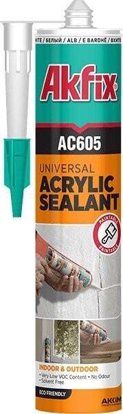 Silicone Sigillante Acrilico Universale, AC605 Akfix.