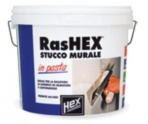 Stucco pronto per interni bianco, RasHES- Ivc.