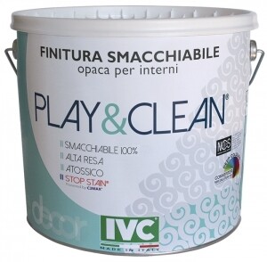 Pittura Smacchiabile Opaca per Interni, Play&Clean- Ivc.