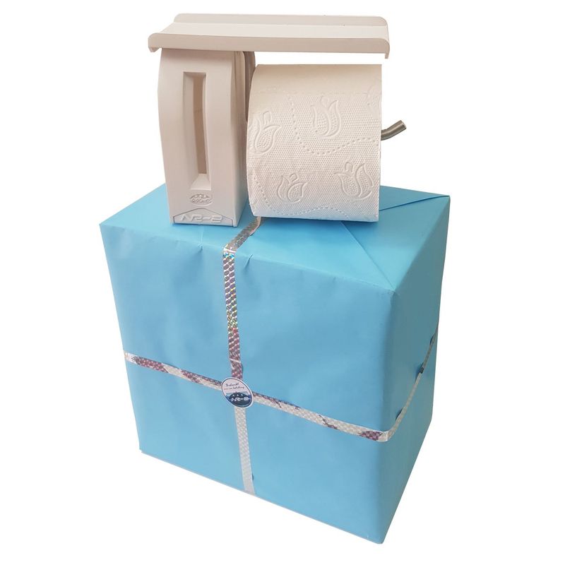 NR-2 Mini wit. Design rolhouder, vervangt vochtige doekjes