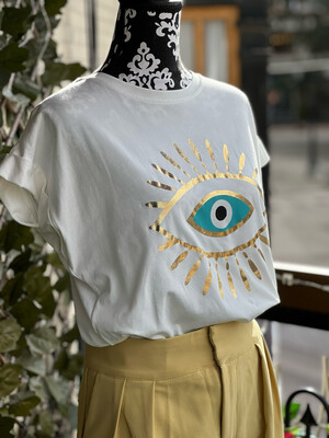 Camiseta ojo egipcio blanca