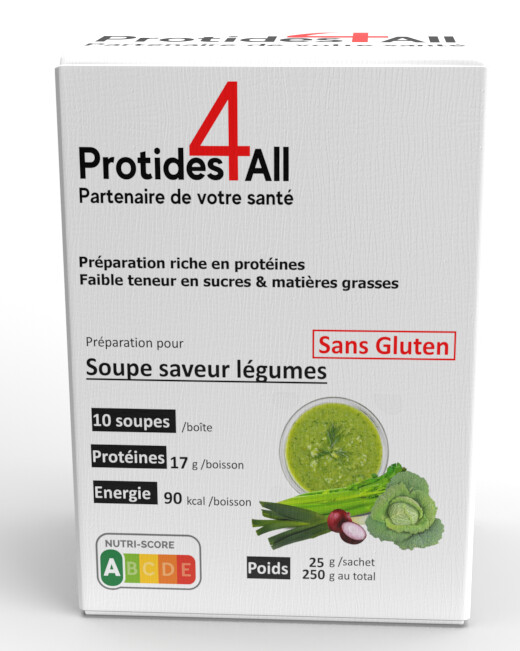 10 Préparations pour soupe protéinée saveur légumes - SANS GLUTEN